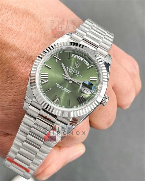 olive green dial rolex day date